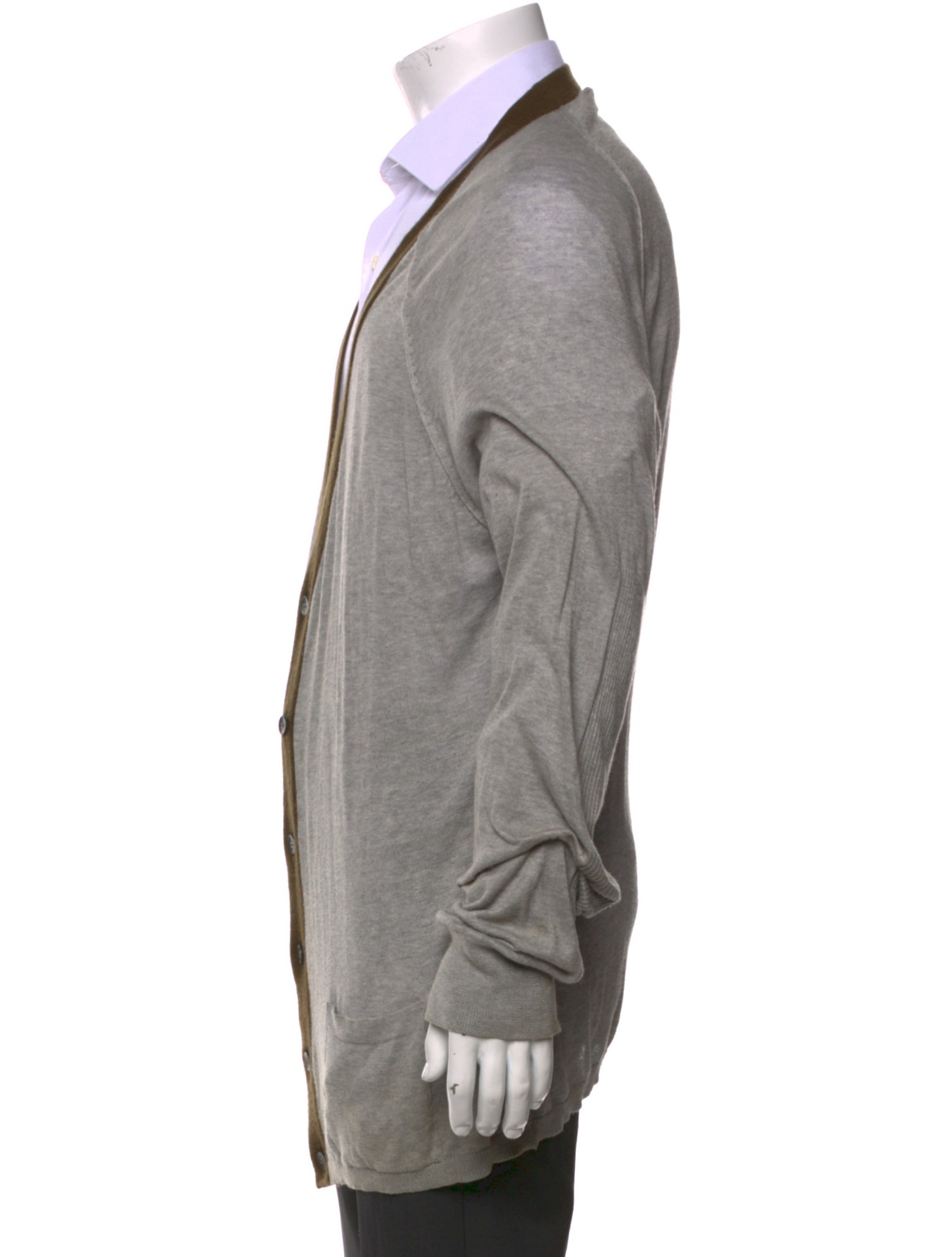 Yigal Azrouël Striped V-Neck Cardigan